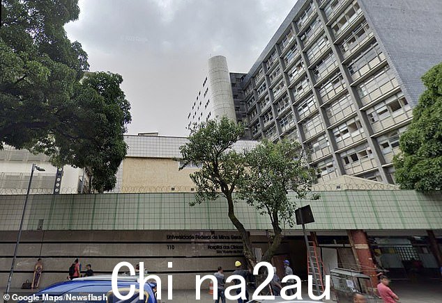 据报道,一名医生在巴西 das Clinicas da UFMG 医院(如图)分娩时将一名婴儿的头拉下,一名惊恐的父亲在一旁观看,目前正在接受调查