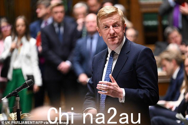 Oliver Dowden,代表 Rishi Sunak 出席首相提问,将反对党领袖 Sir Keir Starmer 和他的副手 Angela Rayner 描述为“英国政治的菲尔和霍莉”