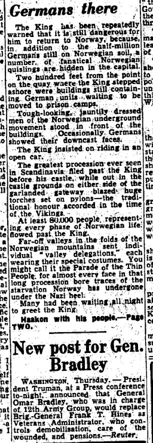 The Daily Mail's account of the family's return
