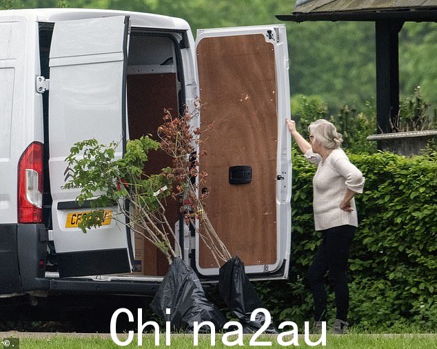 Angela 周末在英国温莎帮助装载搬运车