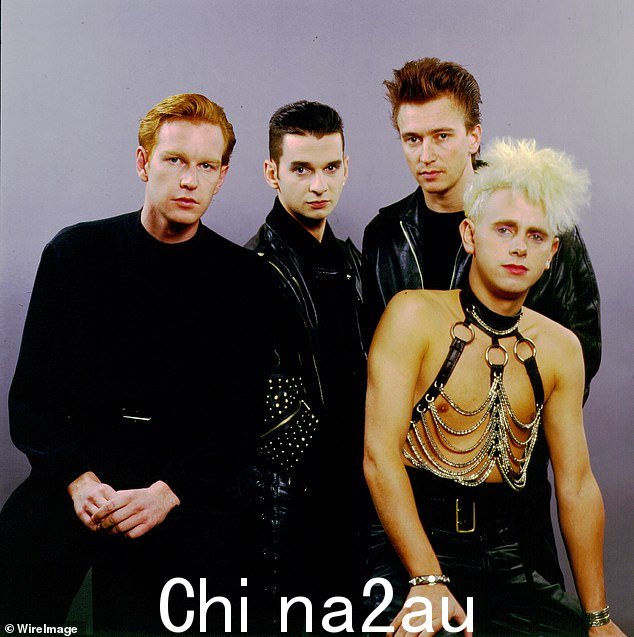 Depeche Mode 的 Andrew Fletcher、Dave Gahan、Alan Wilder 和 Martin Gore,摄于 1987 年