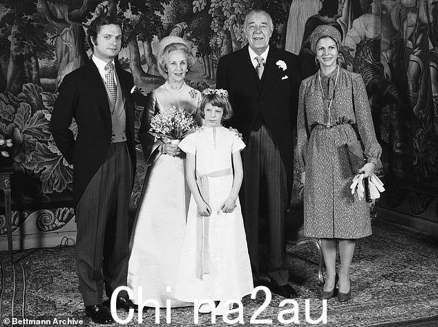 Lilian 和 Bertil 在 1976 年 12 月的婚礼上