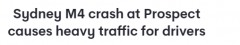 早高峰悉尼M4高速公路发生交通事故，造成严重堵车！ （图片）