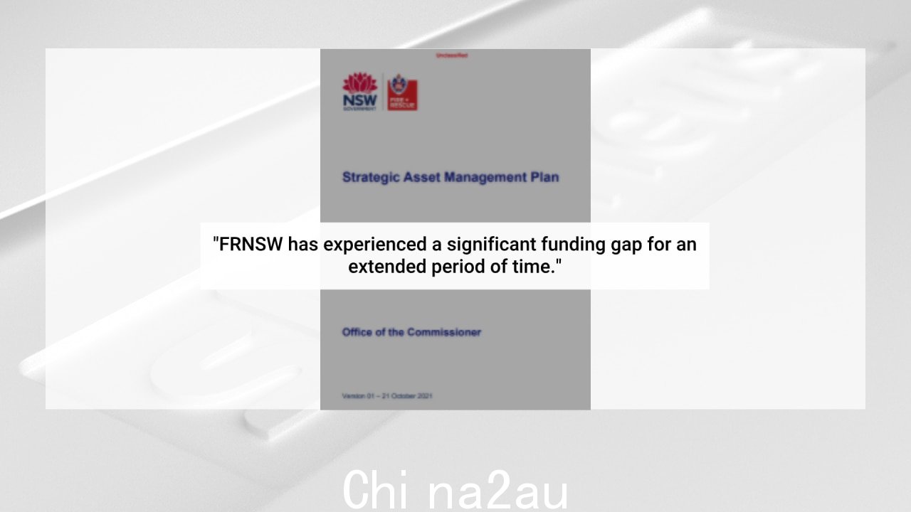 一份政府内部文件揭示了新南威尔士州消防救援队的可怕状况。图片:Sky News Australia