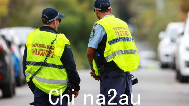 这名男子据信是 40 多岁,据称他持两把大刀冲向警察,当时警察到达亚历山大大道的现场。图片:贾斯汀劳埃德。 sizes=