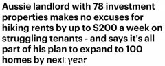 31岁澳洲男子拥有78处房产！周租$33,000，“明年买100套”(图)