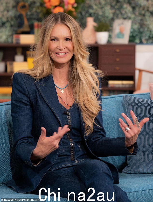 Elle MacPherson 出现在英国脱口秀节目 This Morning 中时,她以永不过时的美貌让观众惊叹不已
