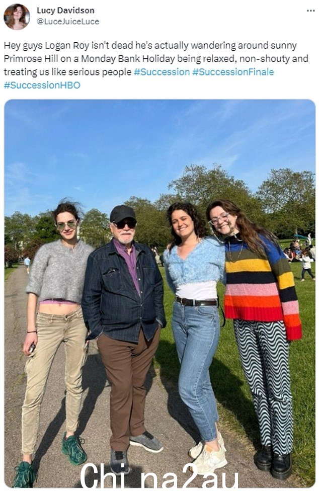 好好活着! 76 岁的布赖恩·考克斯 (Brian Cox) 被发现在周一的银行假日在樱草花山 (Primrose Hill) 闲逛——在 Successsion 大结局发布几小时后