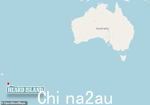 这座20公里宽的火山位于赫德岛中心,西澳大利亚西南约4000公里处