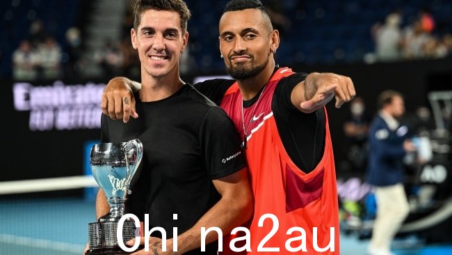 Nick Kyrgios 承认在 Thanasi Kokkinakis 比赛中睡着了' 法国网球公开赛第二轮对阵斯坦瓦林卡。图片:TPN/Getty Images