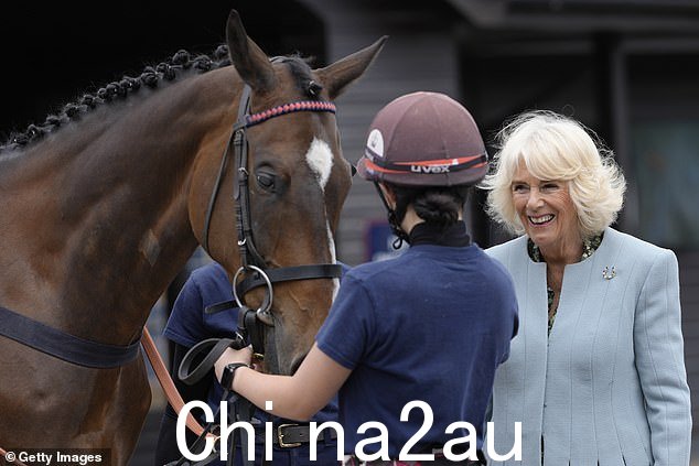 Queen Camilla 在访问期间在主院子的 Best Turned Out 部分看到了一匹名为'Our Surprise'的马