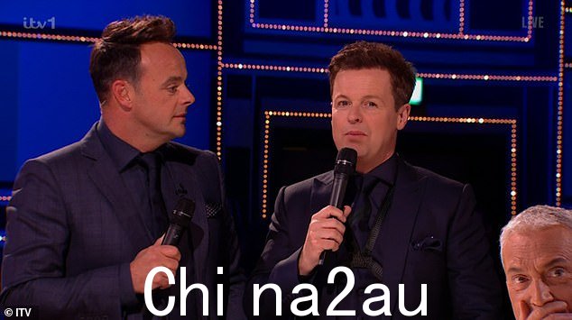 尴尬的！英国达人秀主持人 Ant McPartlin 和 Declan Donnelly 在周三晚上的节目中被迫向 ITV 观众道歉