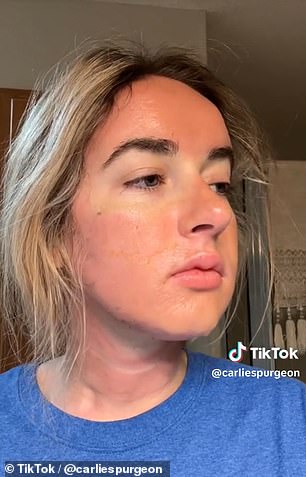在她的 TikTok 中,她透露了她是如何在船上晕船并昏倒数小时的