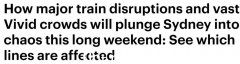 通勤者注意！悉尼地铁今日开始大修 多条线路停运（图）