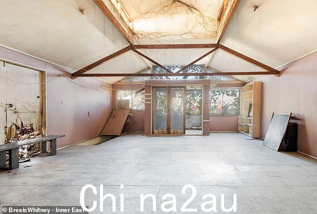 楼上大卧室的屋顶和阳台(上图)已经被藤蔓覆盖