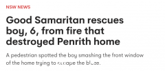 太刺激了！悉尼一所房子发生火灾，6岁的孩子独自在家。还好有勇敢的路人前来帮忙，不然……（组图）