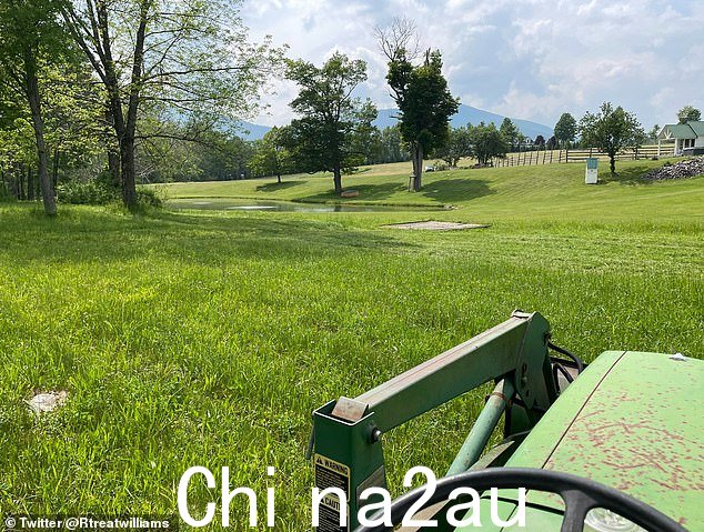 在七小时前的社交媒体帖子中,威廉姆斯分享了他的土地快照,标题为:'今天割草。希望我能把气味装瓶'