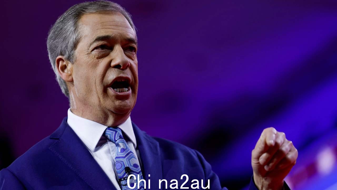 前英国脱欧活动家 Nigel Farage 将参加小唐纳德特朗普的澳大利亚巡回演讲。图片:Anna Moneymaker /盖蒂图片社北美/盖蒂图片社通过法新社。” sizes=