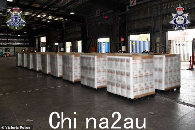 据称,共有四批货物计划在 2022 年底至 2023 年 6 月期间运往澳大利亚,第一批被拦截,随后的三批未运出加拿大(部分seizure pictured)