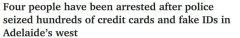 阿德莱德警方查获数百张信用卡、假身份证和假币，四人被捕！ （合影）