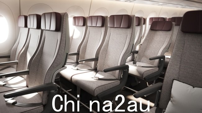 澳洲航空透露了其空客 A350 飞机上的经济舱座位。图片：Supplied