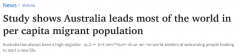 重大新闻！澳洲移民人口称霸全球，远超美国和加拿大，居西方国家首位（图）