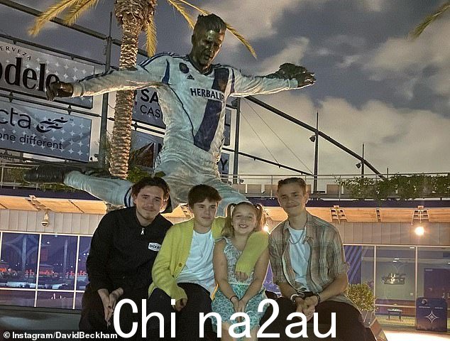 倒退:David 发布了另一个四个孩子的可爱照片,当时 Cruz 拥抱了小哈珀