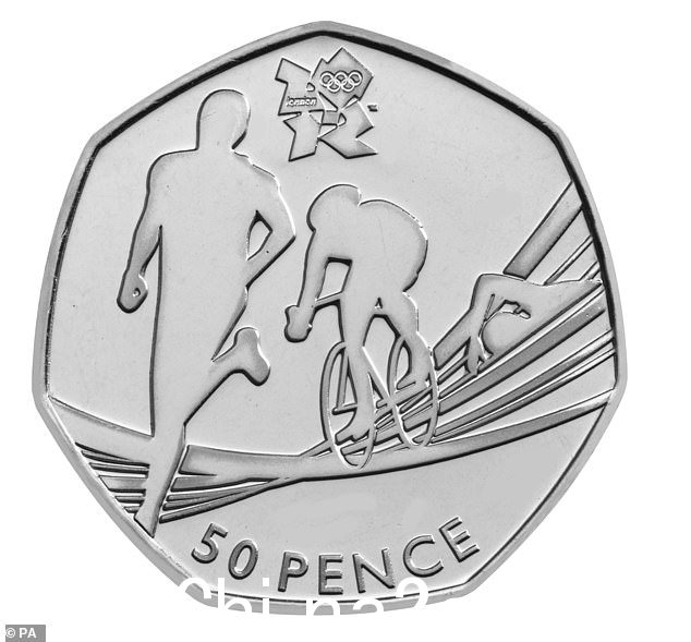  2011 年奥林匹克铁人三项 50 便士硬币