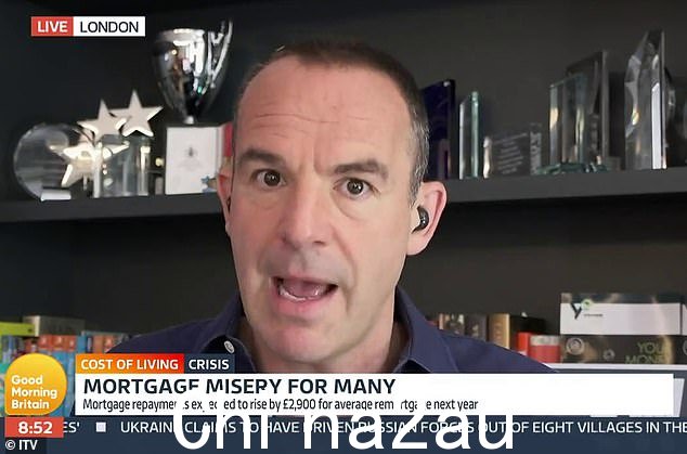 消费者冠军马丁刘易斯告诉 ITV 的早安英国,如果利率在三四年内保持高位,英国人将不得不重新调整他们的家庭财务状况