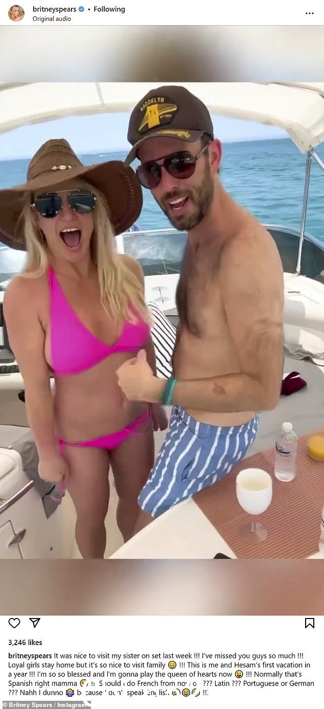 再次亲近?41 岁的布兰妮·斯皮尔斯 (Britney Spears) 在周二的 Instagram 帖子中发布了她与分居的妹妹杰米·林恩·斯皮尔斯 (Jamie Lynn Spears),32 岁重聚的重磅消息