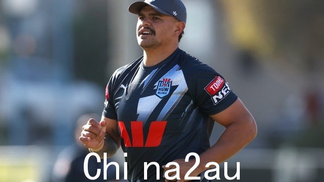 拉特雷尔·米切尔 (Latrell Mitchell) 由于在训练中小腿持续受伤,被排除在 2023 年 State of Origin 决赛之外。图片:Mark Kolbe/Getty Images