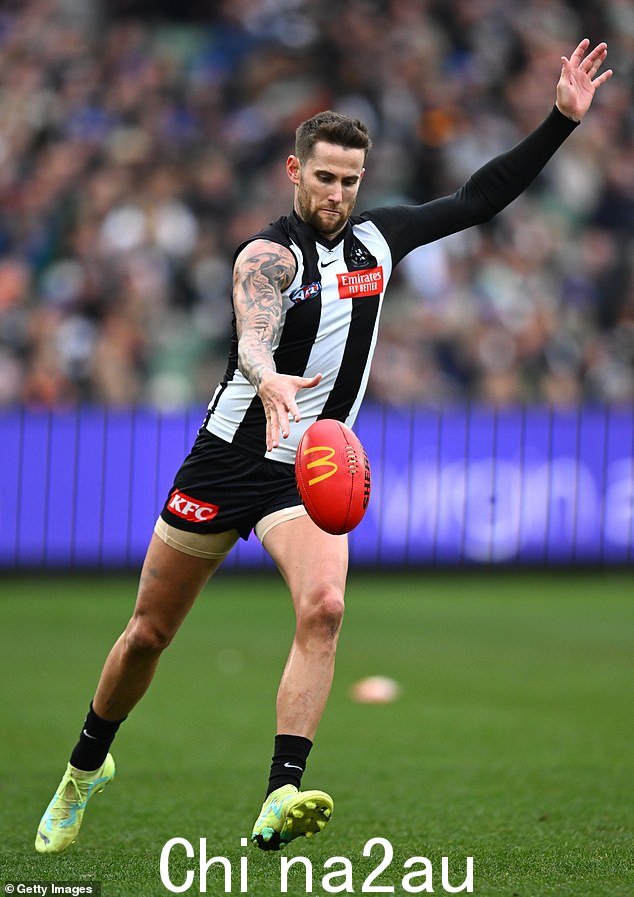 科林伍德老将在手臂骨折三个多月后完成了期待已久的 AFL 复出