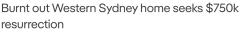 指导价75万澳元，悉尼一居室别墅上市！火灾中被烧毁的土地面积达322平方米（图）