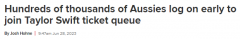 80万澳洲人在线抢票！ 《泰勒霉》澳洲巡演门票即将开售，预售网站爆满……（组图）