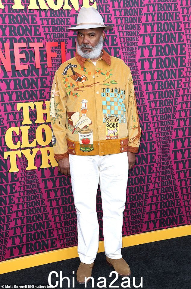 大卫:大卫·艾伦·格里尔 (David Alan Grier) 也出席了首映式,他穿着棕色夹克、白色裤子、棕色鞋子和棕色帽子