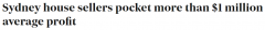 每套房都赚钱，平均利润超过110万美元！澳洲这些地区的卖家赚大了……（图）