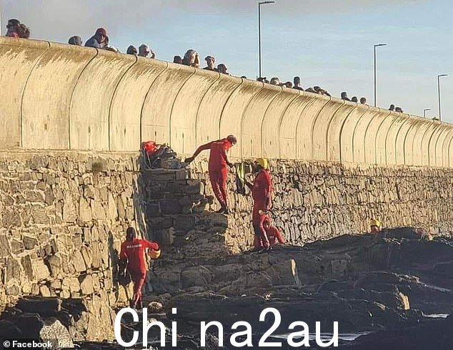 在开普敦罗克兰兹海滩救援游泳者和护理人员,他们找到了 58 岁的前苏格兰混血格雷格·奥利弗 (Greig Oliver) 的尸体。