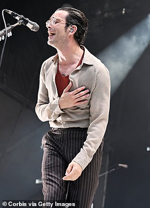 Pictured: Matty Healy onstage