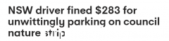 悉尼司机因把车停在自家门前的草地上，被罚款283澳元！原因是……（图）
