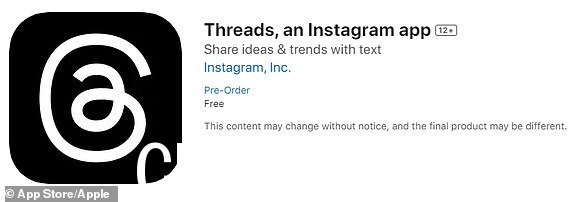 Threads 目前可供 12 岁以上用户在 App Store 上预订