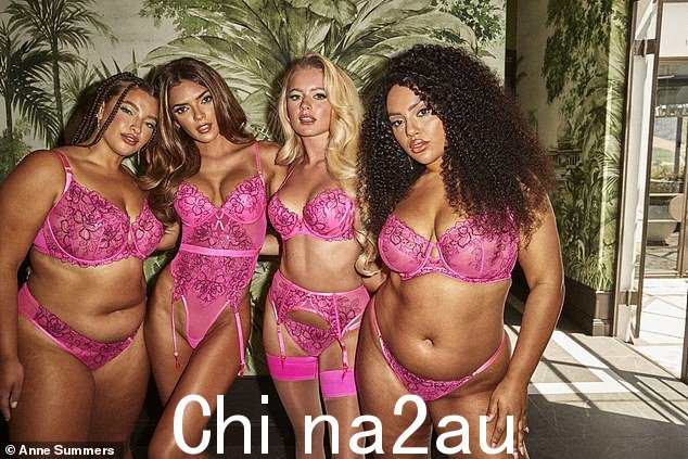 新:该系列包括多种文胸和内裤款式、女性化的连体衣,以及黄蜂图案来完成造型