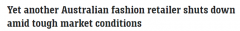 澳洲零售商迎来关门潮？又一个要倒闭了！清仓大甩卖，老板：撑不住了……（图）