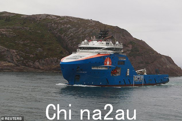 Horizon Arctic 船的视图,从 OceanGate Expeditions 打捞出的泰坦潜水器碎片已于 6 月 28 日归还
