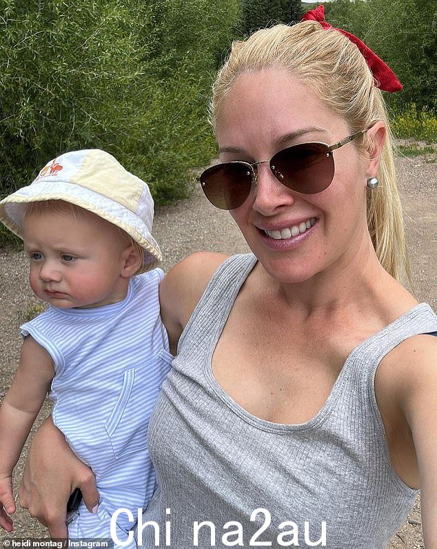 妈妈的目标:海蒂·蒙塔格 (Heidi Montag) 分享了与她的小儿子瑞克 (Ryker) 一起去科罗拉多度假时的甜蜜照片:“非常感谢我的家人!” class=