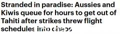 员工罢工导致澳洲航班大规模取消！大量澳洲人被困机场睡在航站楼（视频/图）