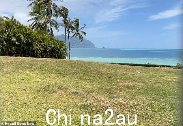 这位明星去年买下了这块土地,去年可以欣赏到卡内奥赫湾的壮丽景色