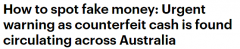 警惕：澳洲多地出现假钞，部分商家被“抓到”！附上如何鉴别真伪（图）