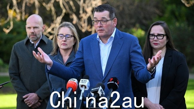 总理 Daniel Andrews 提到成本井喷作为维多利亚地区不再举办 2026 年英联邦运动会的原因图片:AAP Image/James Ross