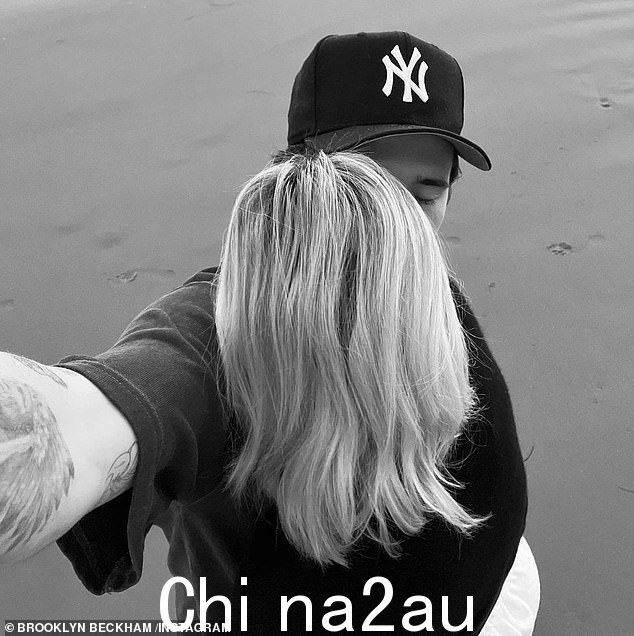 Young and in love: It comes after Brooklyn shared a sweet tribute to his actress wife Nicola as they celebrated their third engagement anniversary