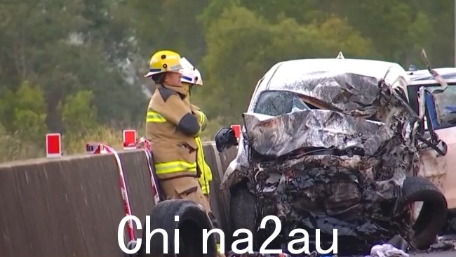 疑似事故中的其中一辆汽车在事故发生前约 12 小时被刀胁迫而被盗。图片:Sunrise/7News